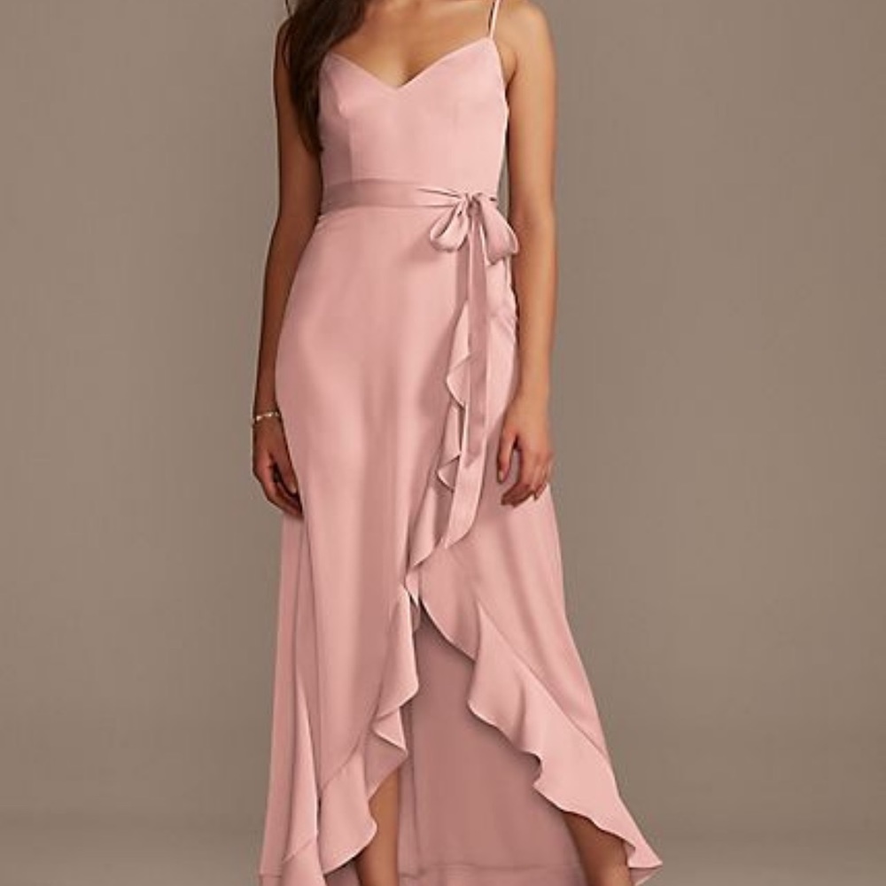 David’s Bridal, Blush Bridesmaids Dress, Size 4